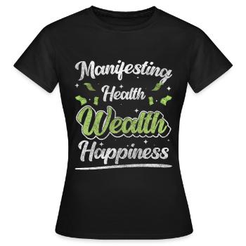 Argent Fortune Bonheur - T-shirt Femme - noir - Devant - AI Model Female 172 dark (172cm)