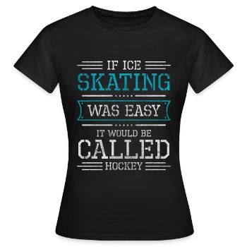 patineurs patineur patinoire danse glacée froide - T-shirt Femme - noir - Devant - AI Model Female 172 dark (172cm)