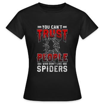 Spider Nature Tarantula Phobia - Women's T-Shirt - black - Front - AI Model Female 172 dark (172cm)
