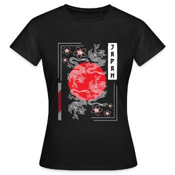 Orient Kämpfer Zeichnungen Märchen - Frauen T-Shirt - Schwarz - Vorne - AI Model Female 172 dark (172cm)
