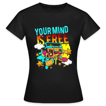 Graffiti Rapper Street Style - Women's T-Shirt - black - Front - AI Model Female 172 dark (172cm)