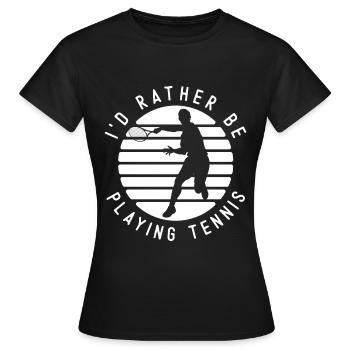 Sport hobby ball schmetterball - Frauen T-Shirt - Schwarz - Vorne - AI Model Female 172 dark (172cm)