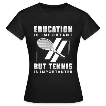 Tennis Match Turnier - Frauen T-Shirt - Schwarz - Vorne - AI Model Female 172 dark (172cm)
