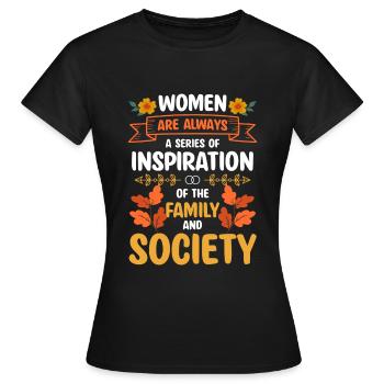 Force de puissance des femmes - T-shirt Femme - noir - Devant - AI Model Female 172 dark (172cm)