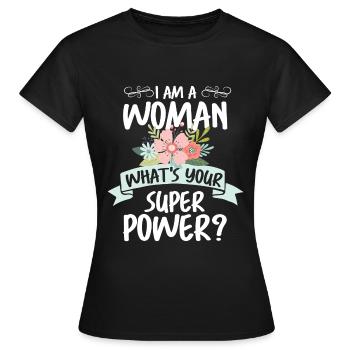 Célébration féministe des femmes - T-shirt Femme - noir - Devant - AI Model Female 172 dark (172cm)