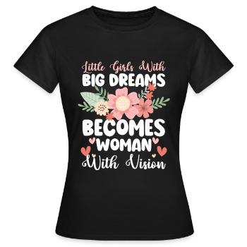 Femme Femme Puissance Force - T-shirt Femme - noir - Devant - AI Model Female 172 dark (172cm)