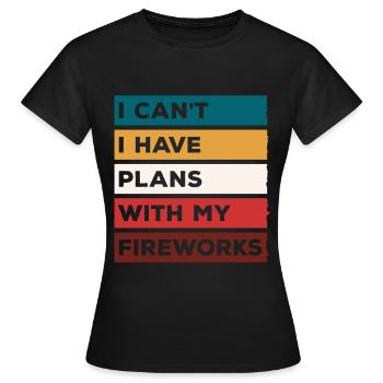 Feuerwerk Pyrotechniker Raketen Fankurve - Frauen T-Shirt - Schwarz - Vorne - AI Model Female 172 dark (172cm)