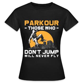 Freerunner Obstacle - T-shirt Femme - noir - Devant - AI Model Female 172 dark (172cm)