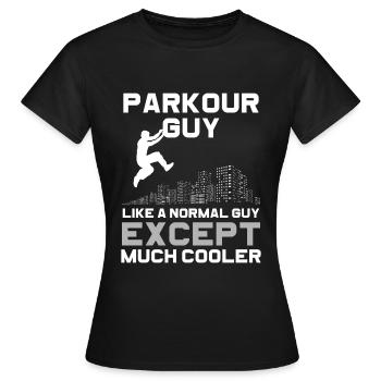 Freerunning Extremsport Sportler - Frauen T-Shirt - Schwarz - Vorne - AI Model Female 172 dark (172cm)