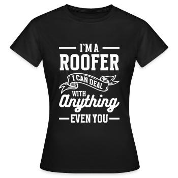 Artisan Construction de maison Charpentier - T-shirt Femme - noir - Devant - AI Model Female 172 dark (172cm)
