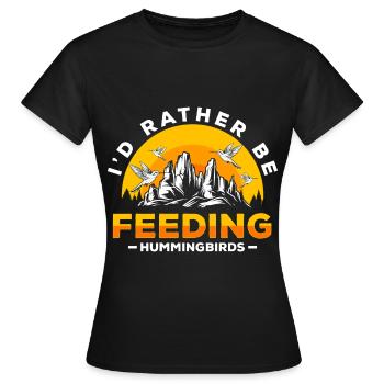 Vögel Natur Mindtopia Nektar - Frauen T-Shirt - Schwarz - Vorne - AI Model Female 172 dark (172cm)