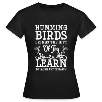 Kolibri Tier Zauberei Bunt - Frauen T-Shirt - Schwarz - Vorne - AI Model Female 172 dark (172cm)