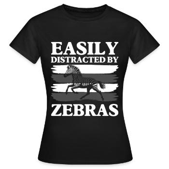 Zebrastreifen Wildnis Pferd Tierschützer - Frauen T-Shirt - Schwarz - Vorne - AI Model Female 172 dark (172cm)