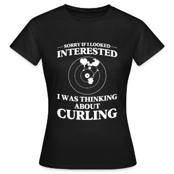 Curler Eisstock Wischer Sportler - Frauen T-Shirt - Schwarz - Vorne - AI Model Female 172 dark (172cm)