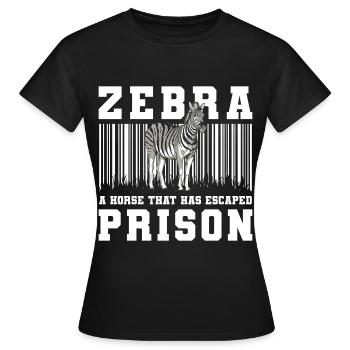 Zebrastreifen Streifen Serengeti Tierschützer - Frauen T-Shirt - Schwarz - Vorne - AI Model Female 172 dark (172cm)