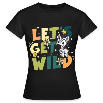 Zebrastreifen Afrika Tierschützer - Frauen T-Shirt - Schwarz - Vorne - AI Model Female 172 dark (172cm)