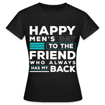 Homme Célébration Barbe Partenaire - T-shirt Femme - noir - Devant - AI Model Female 172 dark (172cm)