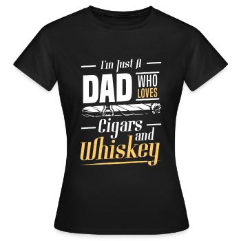 Zigarren Lounge Qualm Genießen - Frauen T-Shirt - Schwarz - Vorne - AI Model Female 172 dark (172cm)