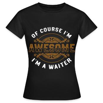 Waitress Pub Tipping Table - Women's T-Shirt - black - Front - AI Model Female 172 dark (172cm)