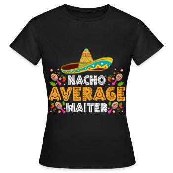 Kellnerin Restaurant Party - Frauen T-Shirt - Schwarz - Vorne - AI Model Female 172 dark (172cm)