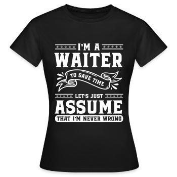 Bedienung Bar Gastronomie Cocktail - Frauen T-Shirt - Schwarz - Vorne - AI Model Female 172 dark (172cm)