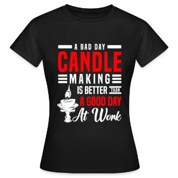 Bougie Chaleur Amour - T-shirt Femme - noir - Devant - AI Model Female 172 dark (172cm)