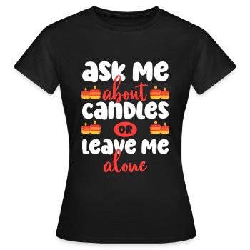 Bougies Cire Partenaire - T-shirt Femme - noir - Devant - AI Model Female 172 dark (172cm)