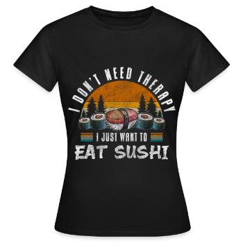 Sushi Bar Chopsticks Maki - Women's T-Shirt - black - Front - AI Model Female 172 dark (172cm)