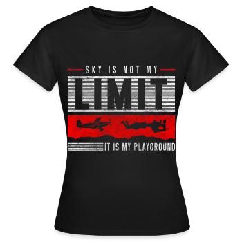 Fallschirmspringen Sprung Himmel Fallschirmsport - Frauen T-Shirt - Schwarz - Vorne - AI Model Female 172 dark (172cm)