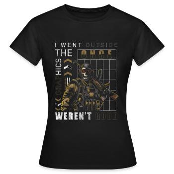 Gaming Online Graphics Games - Women's T-Shirt - black - Front - AI Model Female 172 dark (172cm)