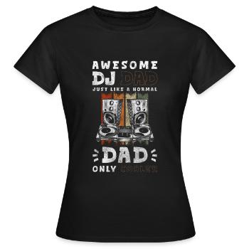 Discjockey Schallplatte Tanzen Lied - Frauen T-Shirt - Schwarz - Vorne - AI Model Female 172 dark (172cm)