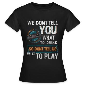 Discjockey Leidenschaft - Frauen T-Shirt - Schwarz - Vorne - AI Model Female 172 dark (172cm)
