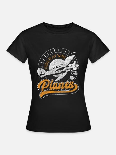 Flugzeug Flieger Testpilot - Frauen T-Shirt - Schwarz