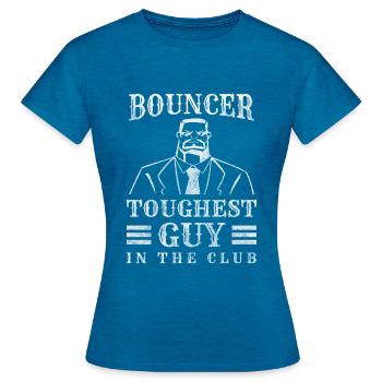 Türsteher Tür Konzert Muskeln - Frauen T-Shirt - Antikblaues Saphir meliert - Vorne - AI Model Female 172 dark (172cm)