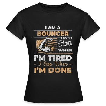 Security Schutz Breit Muskeln - Frauen T-Shirt - Schwarz - Vorne - AI Model Female 172 dark (172cm)