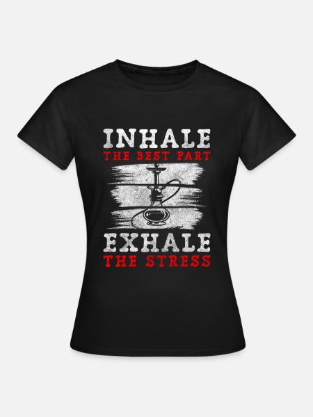 Wasserpfeife Rauchen Chill-Out Nikotin - Frauen T-Shirt - Schwarz