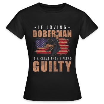 Dobermann Hundebesitzer Diensthund Hundeschule - Frauen T-Shirt - Schwarz - Vorne - AI Model Female 172 dark (172cm)
