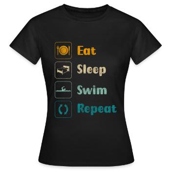 Natation Brasse - T-shirt Femme - noir - Devant - AI Model Female 172 dark (172cm)