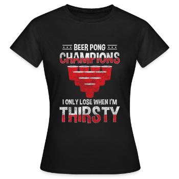 Beer Gewinner Teamsport - Frauen T-Shirt - Schwarz - Vorne - AI Model Female 172 dark (172cm)