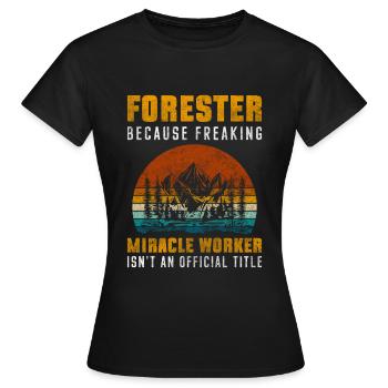Forester Forest Forests Tree - Women's T-Shirt - black - Front - AI Model Female 172 dark (172cm)