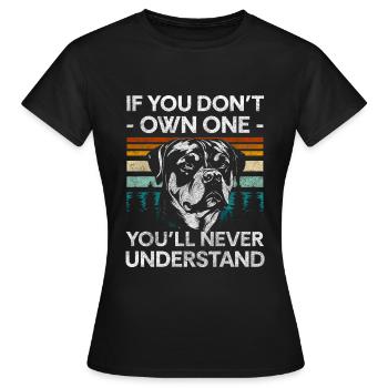 Rassehund Loyal Herrchen - Frauen T-Shirt - Schwarz - Vorne - AI Model Female 172 dark (172cm)