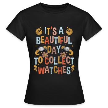 Armbanduhr Sammler Schmuck - Frauen T-Shirt - Schwarz - Vorne - AI Model Female 172 dark (172cm)
