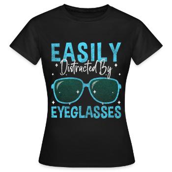 Sehhilfe Augenarzt Optometrie - Frauen T-Shirt - Schwarz - Vorne - AI Model Female 172 dark (172cm)