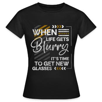Glasses Short-sighted Ophthalmologist - Women's T-Shirt - black - Front - AI Model Female 172 dark (172cm)