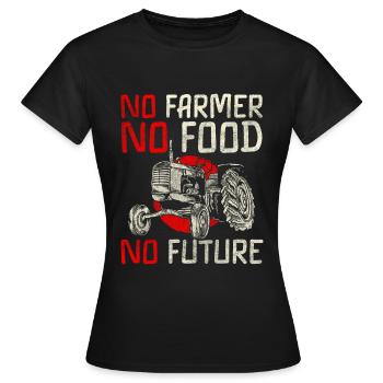 Farmer Field Tractor Fields - Women's T-Shirt - black - Front - AI Model Female 172 dark (172cm)