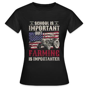 Landwirtschaft Karriere Mistgabel Wichtig - Frauen T-Shirt - Schwarz - Vorne - AI Model Female 172 dark (172cm)