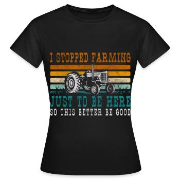 Agriculteur Héros Récolte Vie à la campagne - T-shirt Femme - noir - Devant - AI Model Female 172 dark (172cm)