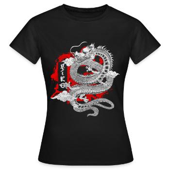 Orient Zeichnungen Geek Aikido - Frauen T-Shirt - Schwarz - Vorne - AI Model Female 172 dark (172cm)