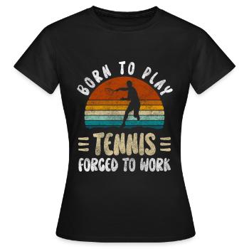 Tennisspieler Sportart Fitness Turnier - Frauen T-Shirt - Schwarz - Vorne - AI Model Female 172 dark (172cm)