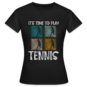 Tennis Hobby Winner Serve - T-shirt Femme - noir - Devant - AI Model Female 172 dark (172cm)